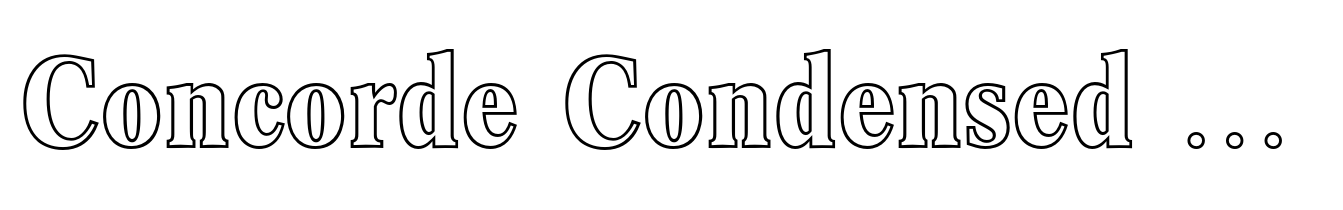 Concorde Condensed Bold Outline